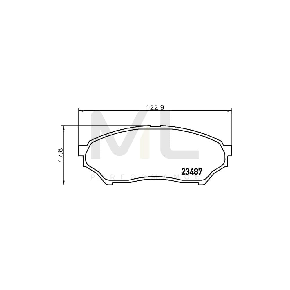 Hella 8DB 355 009-521 Brake Pad Set Not Prepared For Wear Indicator