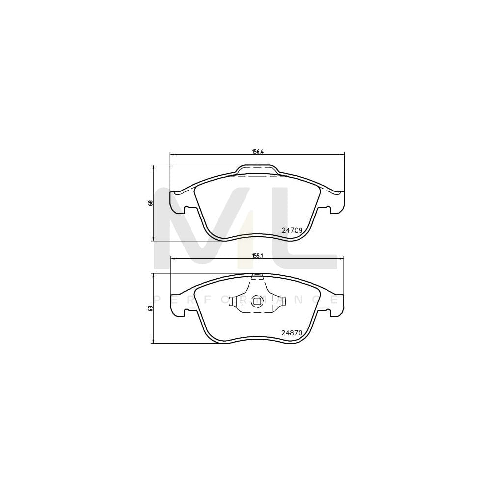 Hella 8DB 355 014-801 Brake Pad Set Not Prepared For Wear Indicator