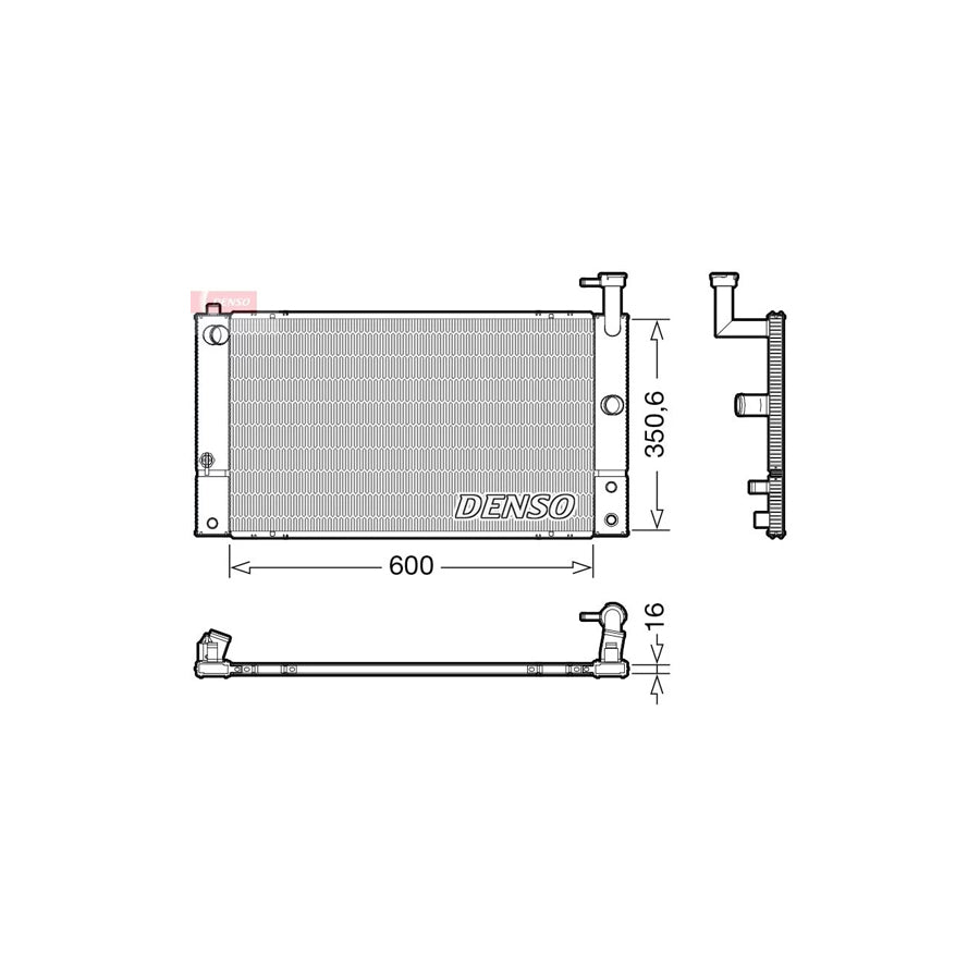 DENSO DRM50133 Engine Radiator for Toyota Prius II Liftback (Xw20)