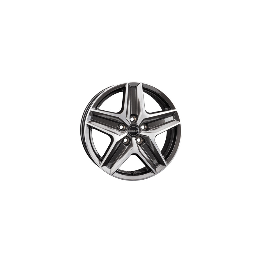 Borbet CWZ 7.5x18 ET43 CWZ 75843120565,1MAGP Mistral Anthracite Glossy Polished Wheel