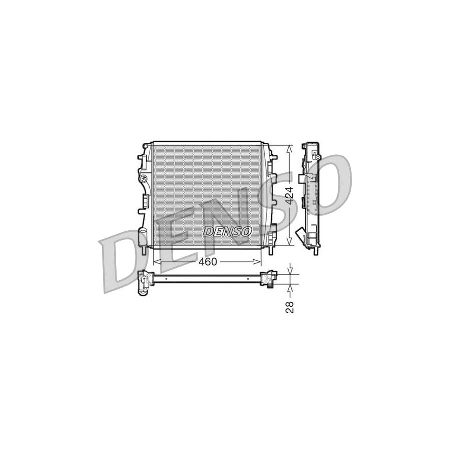 DENSO DRM23019 Engine Radiator for Renault Kangoo