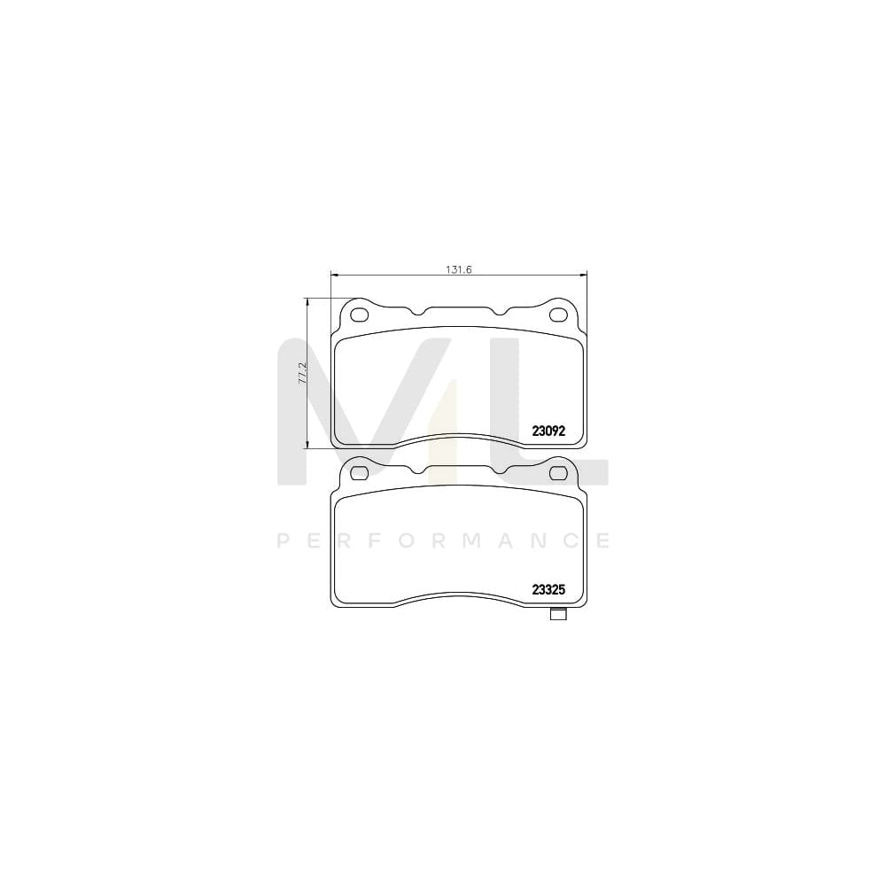 Hella 8DB 355 006-601 Brake Pad Set With Acoustic Wear Warning