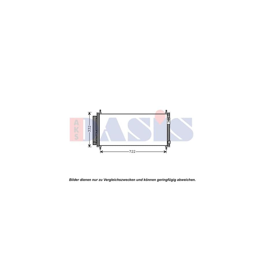 AKS Dasis 121850N Air Conditioning Condenser Suitable for Mercedes-Benz 190 (W201)