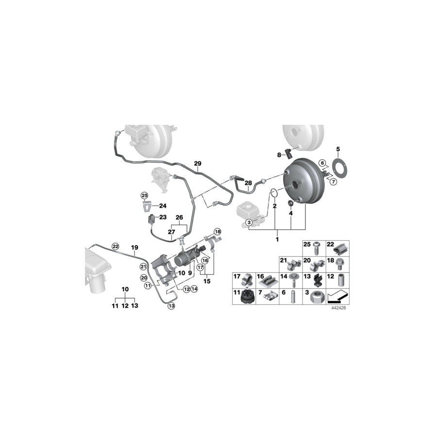 Genuine BMW 34336851290 F15 Bracket For Vacuum Pump (Inc. X5 40eX) | ML Performance US Car Parts