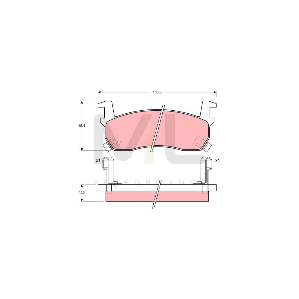 TRW Gdb1004 Brake Pad Set For Nissan Micra I Hatchback (K10) With Acoustic Wear Warning | ML Performance Car Parts