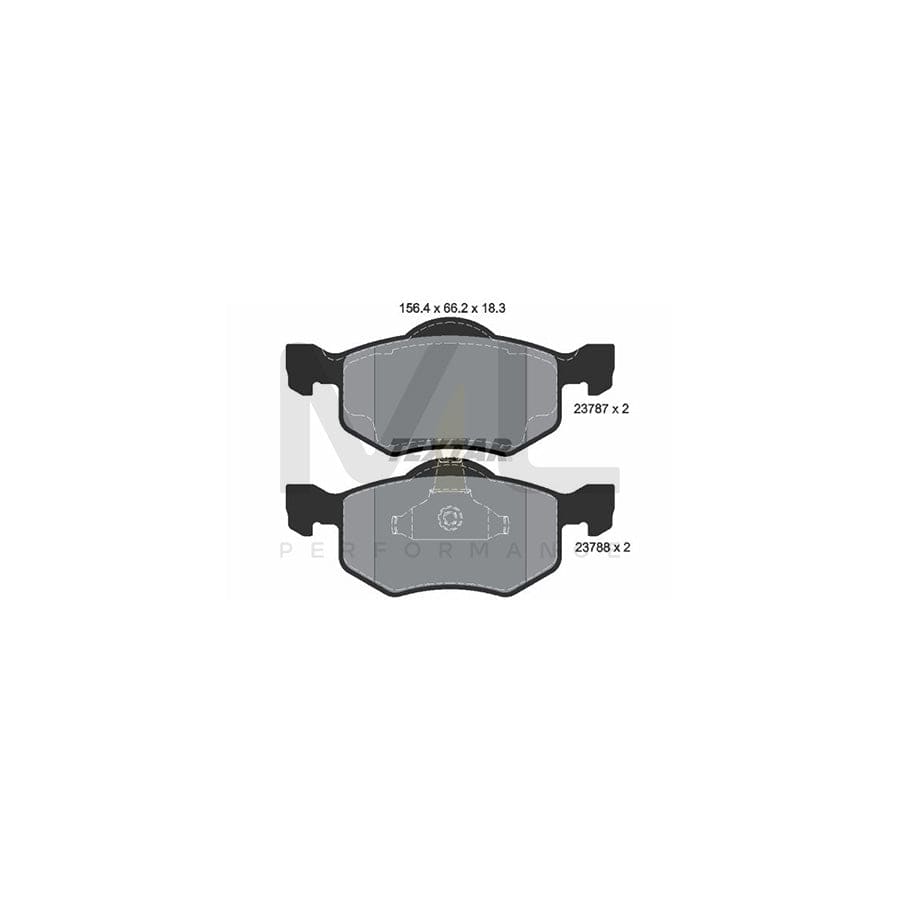 TEXTAR 2378701 Brake pad set not prepared for wear indicator | ML Performance Car Parts