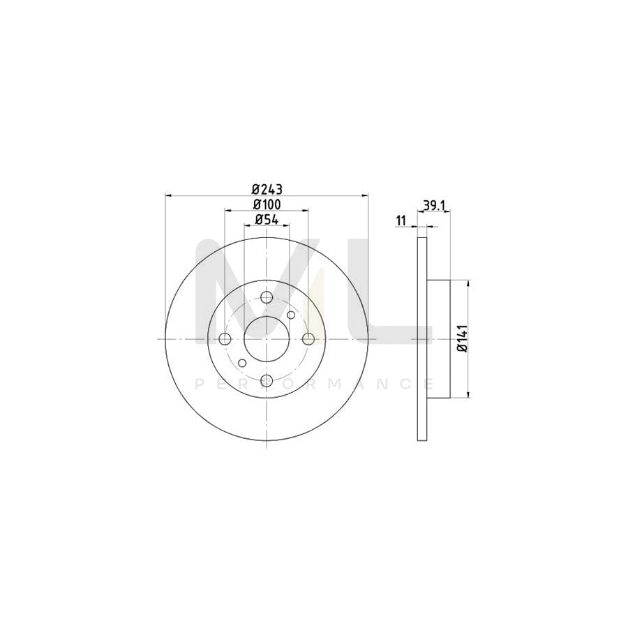 TEXTAR 92038300 Brake Disc Solid, without wheel hub, without wheel studs | ML Performance Car Parts