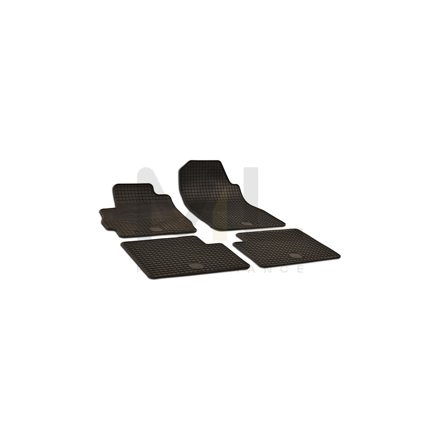 WALSER 50381 Floor mat set for MAZDA 2 Elastomer, Front and Rear, Quantity: 4, Black