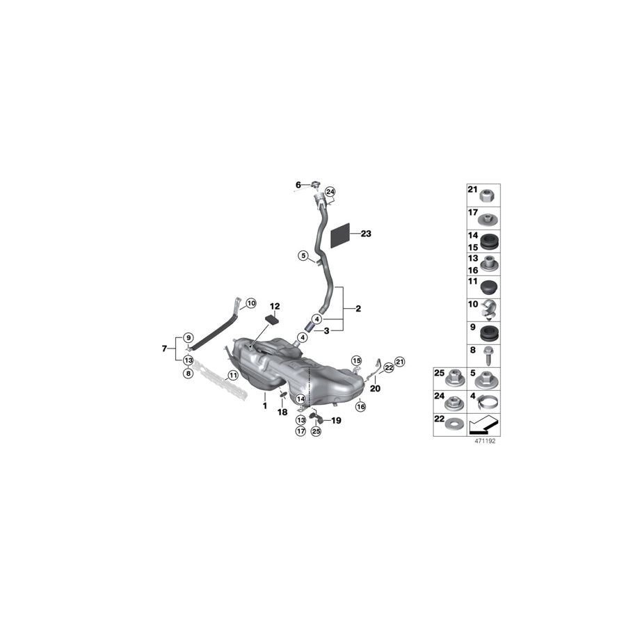 Genuine BMW 16117451411 F30 Earth Strap (Inc. 330e) | ML Performance US Car Parts