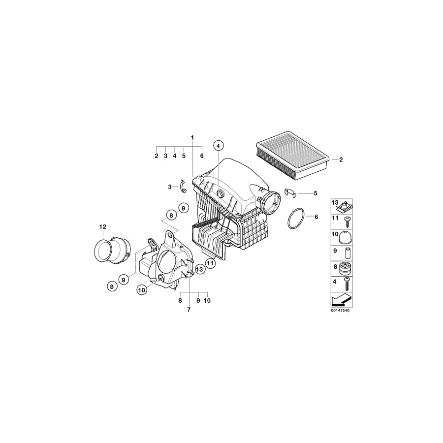 Genuine BMW 13717531800 E66 E67 E65 Intake Muffler (Inc. 745i, 735i & 745Li) | ML Performance US Car Parts