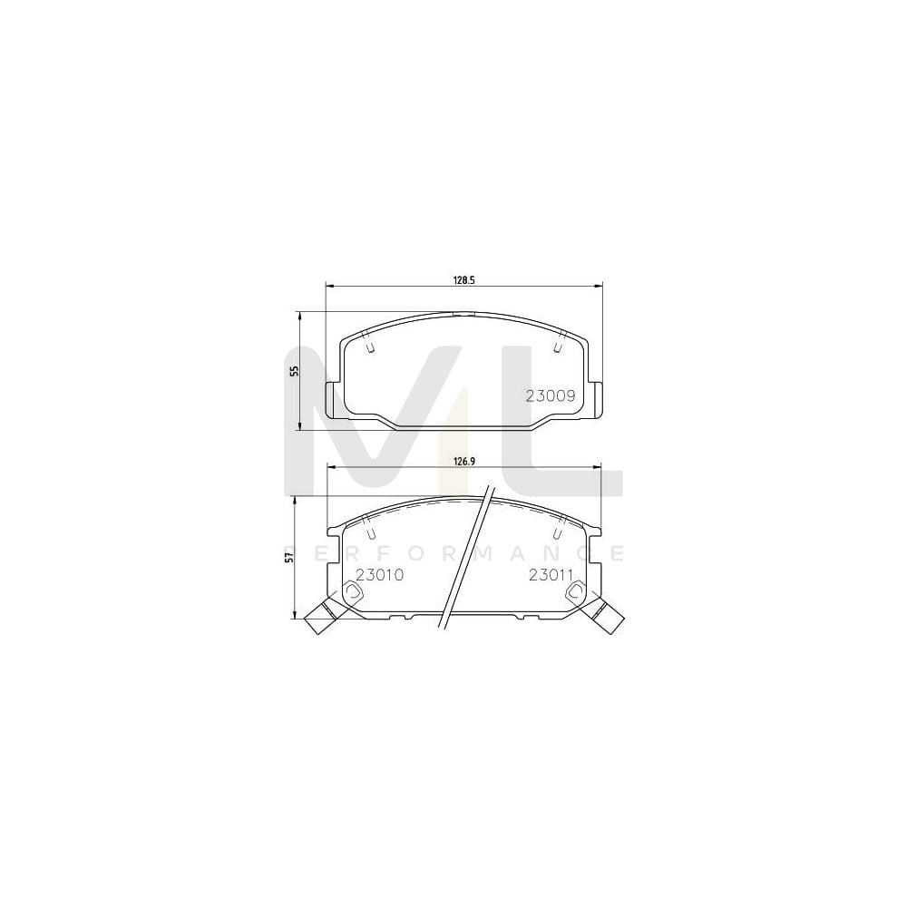 Hella 8DB 355 009-831 Brake Pad Set With Acoustic Wear Warning
