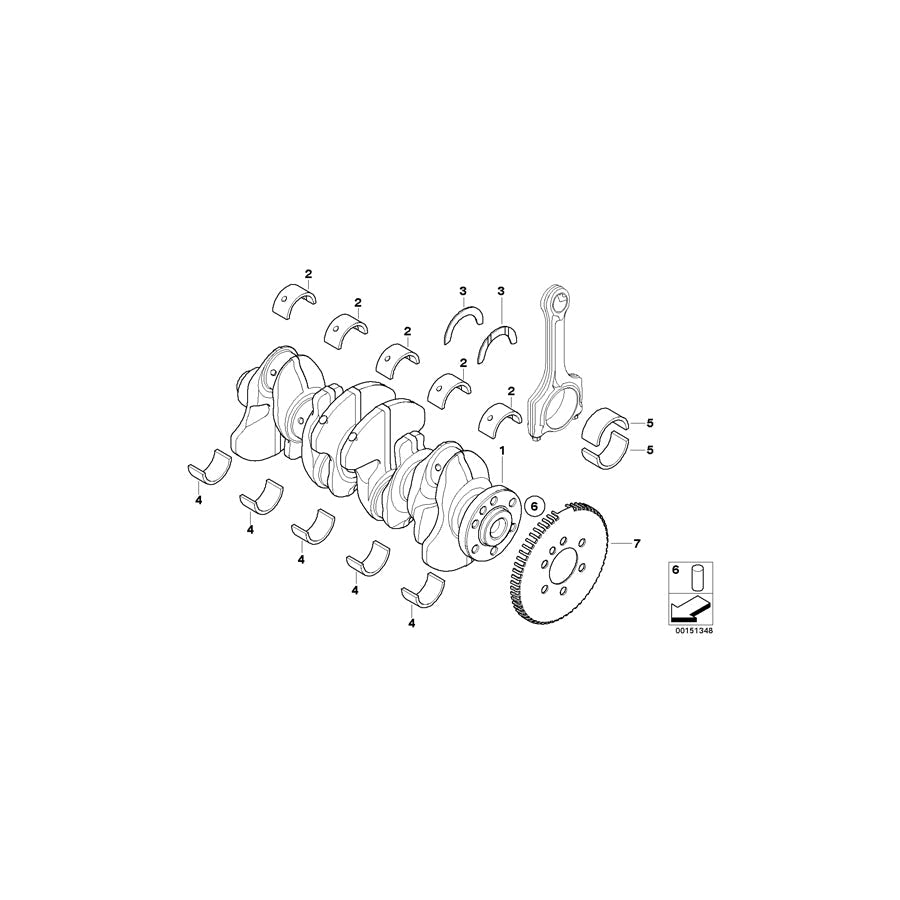 Genuine BMW 11217534732 R56 Crankshaft (Inc. One) | ML Performance US Car Parts