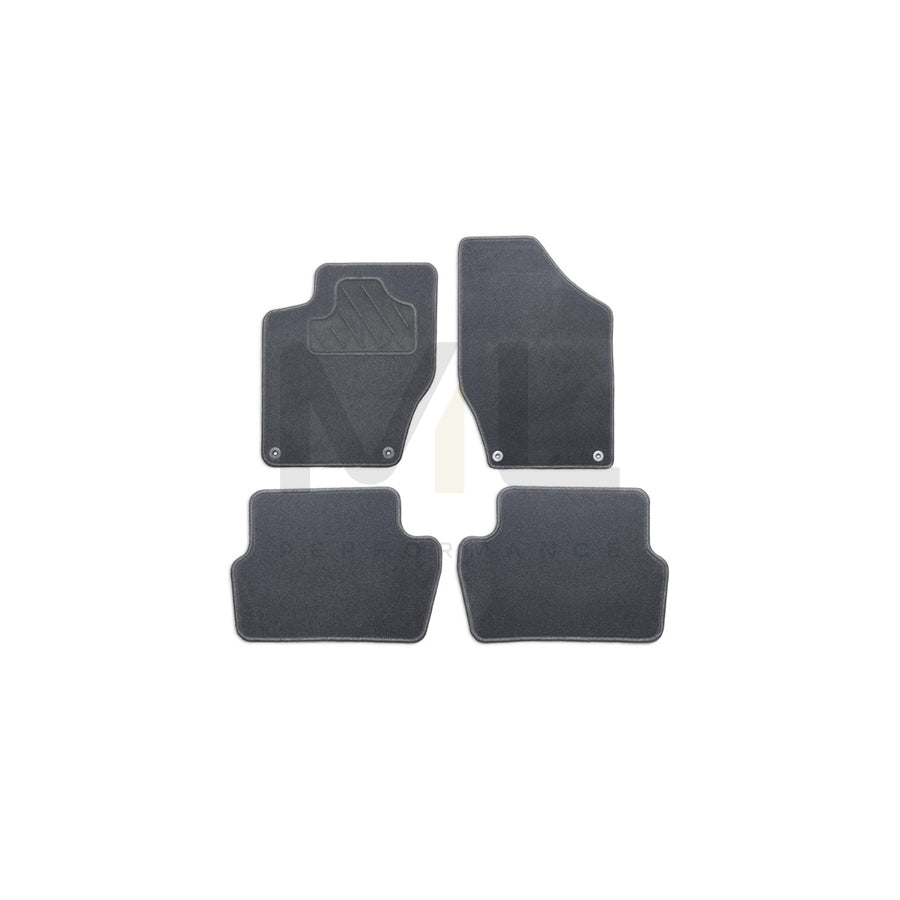 CUSTOPOL Tailored PGT155C Floor mat set Textile, Front and Rear, Quantity: 4, Black
