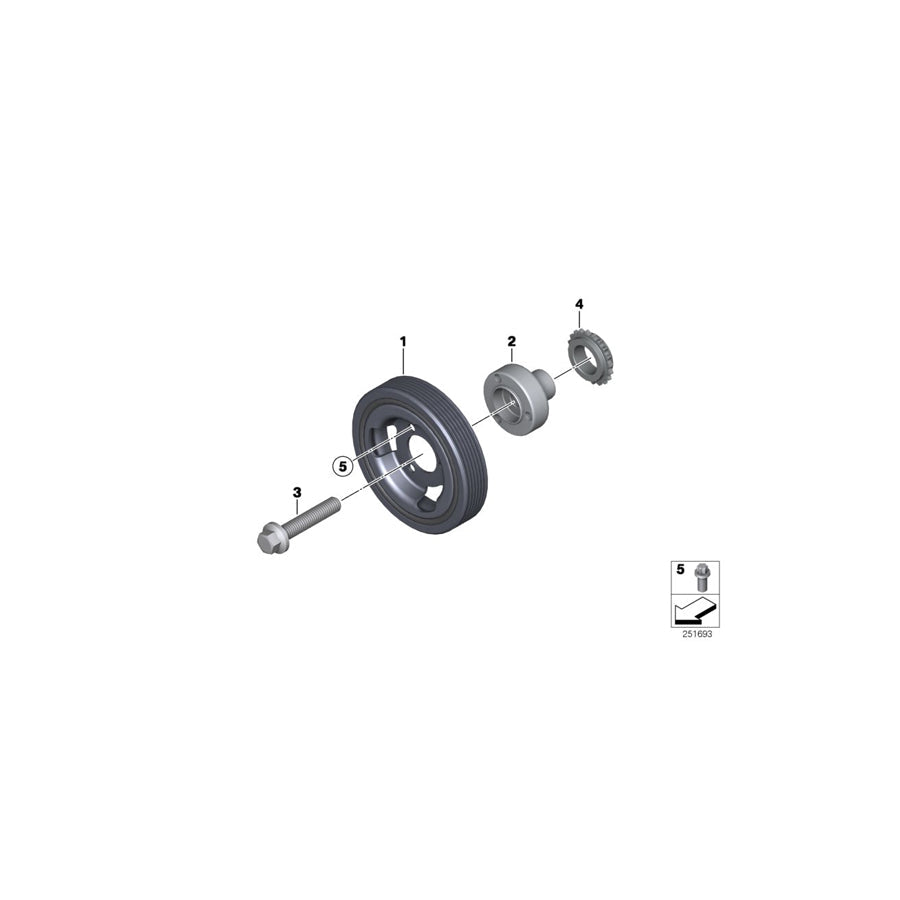 Genuine BMW 11217633994 F21 F31 F20 Sprocket (Inc. 114i, 116i & 120i) | ML Performance US Car Parts