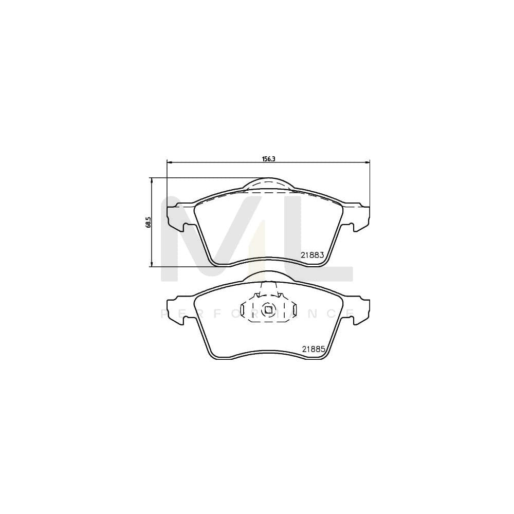 Hella 8DB 355 008-011 Brake Pad Set Not Prepared For Wear Indicator