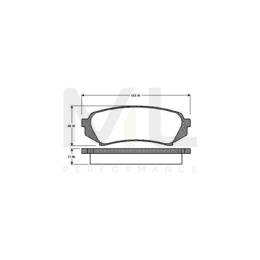 Bosch 0986Tb2347 Brake Pad Set Excl. Wear Warning Contact | ML Performance Car Parts