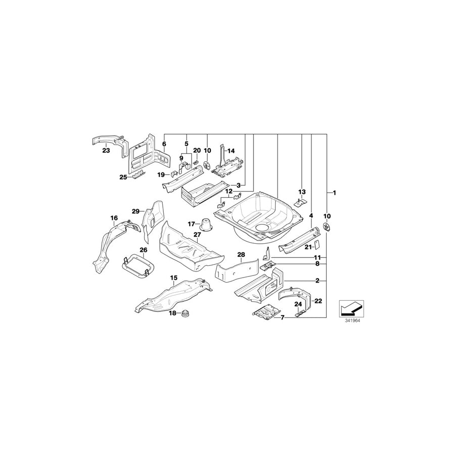 Genuine BMW 41118243227 E46 Bracket, Vibration Absorber Rear (Inc. 330Ci, 323Ci & 325Ci) | ML Performance US