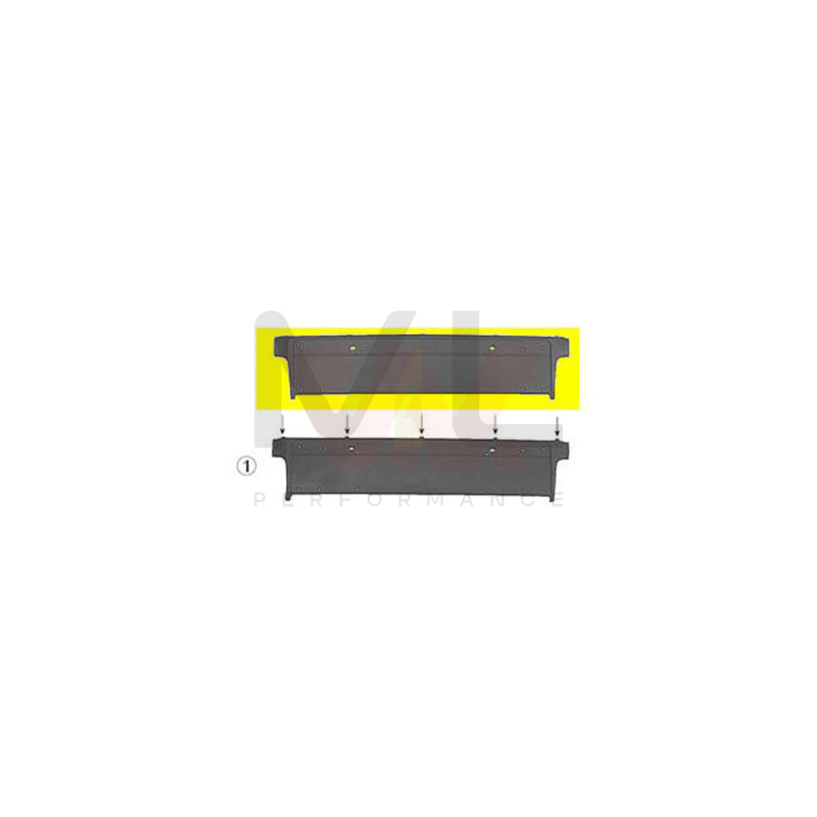 VAN WEZEL 0639580 Number plate holder for BMW 5 Series Front, Black, frameless