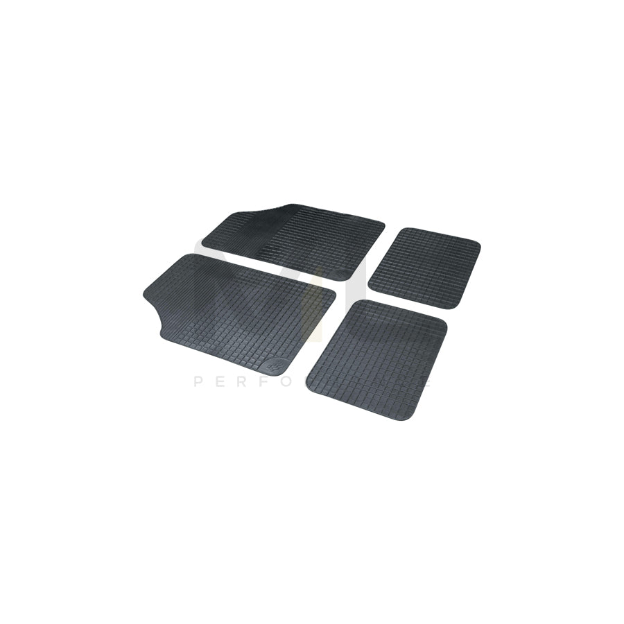 WALSER Universal fit 14833 Floor mat set Elastomer, Front and Rear, Quantity: 4, Black