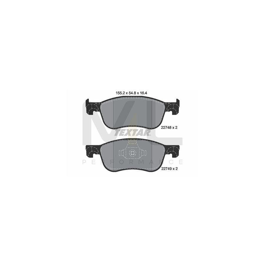TEXTAR 2274801 Brake pad set for FORD FIESTA not prepared for wear indicator | ML Performance Car Parts