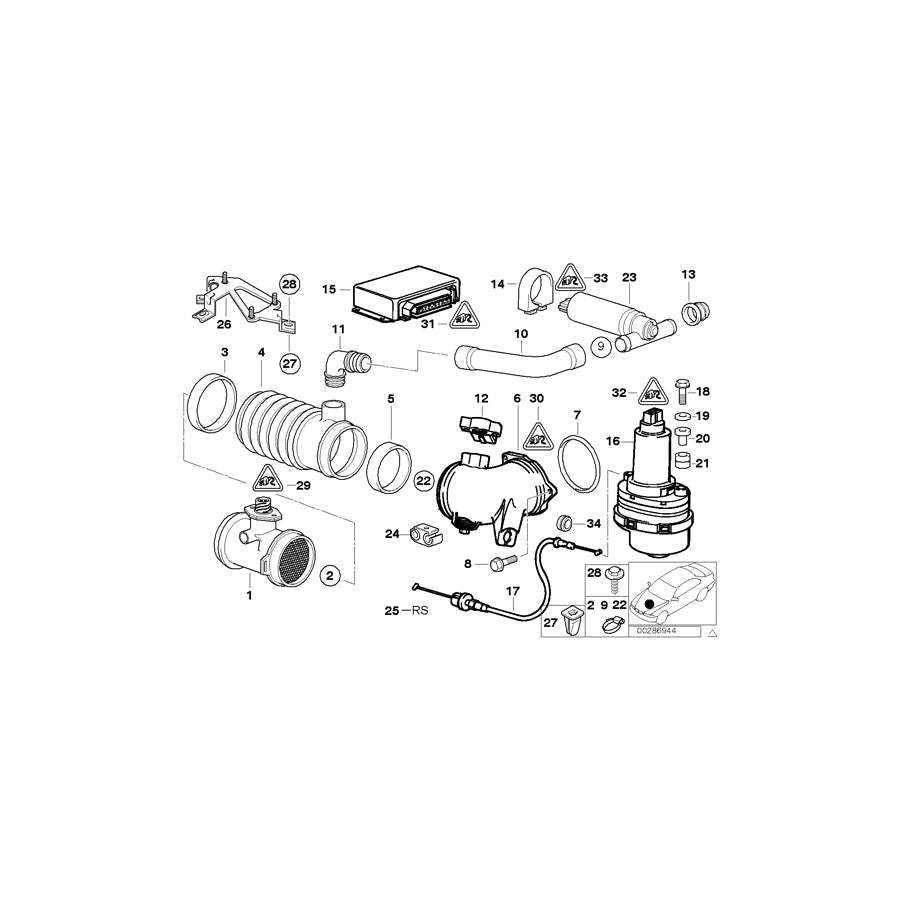 Genuine BMW 34521164841 E39 E38 Basic Control Unit Abs/Asc+T (Inc. 535i, 735iL & 740i) | ML Performance US Car Parts