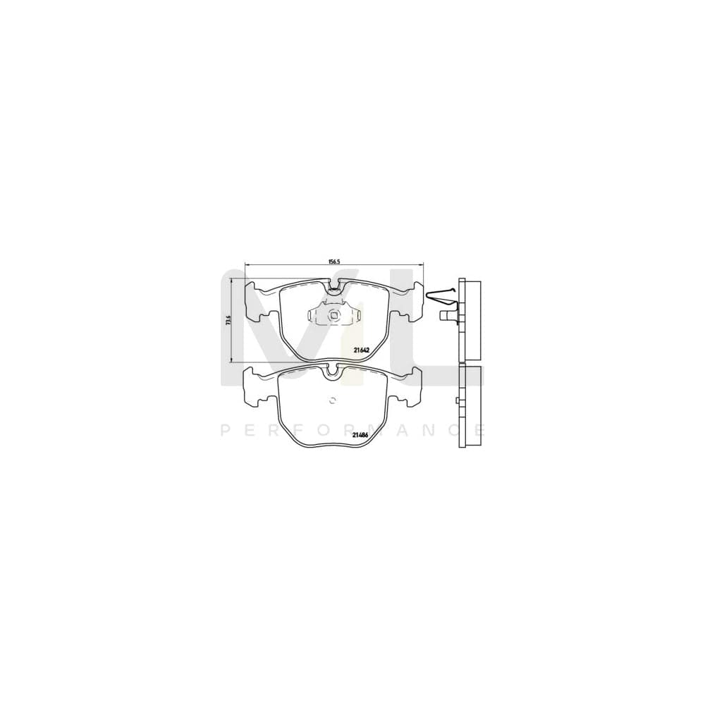 Brembo P 06 048 Brake Pad Set Directional Brake Pads, Prepared For Wear Indicator | ML Performance Car Parts