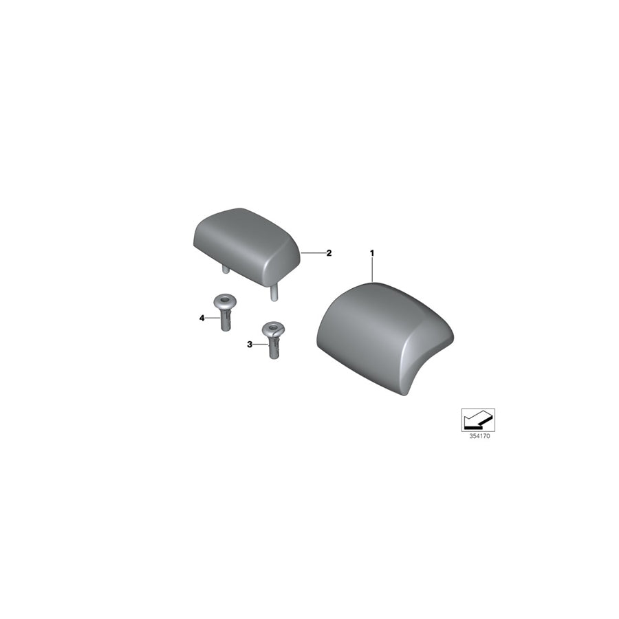 Genuine BMW 52207377360 F16 Headrest, Center, Leather LCCY CAN.BEIGE (Inc. X6) | ML Performance US Car Parts
