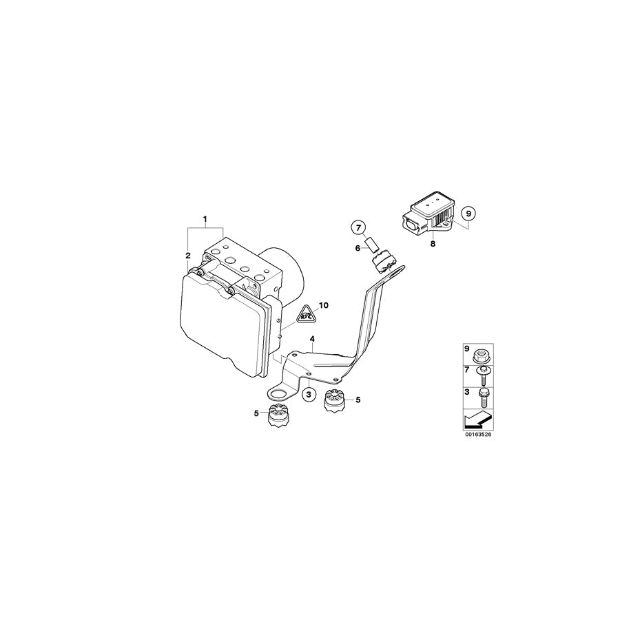 Genuine BMW 34516762183 E53 Bracket Hydro Unit (Inc. X5) | ML Performance US Car Parts