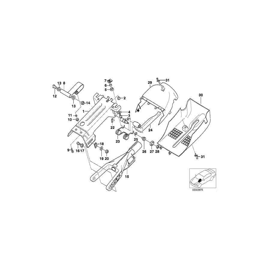 Genuine BMW 32311093513 E39 E53 E38 Steering Column Tube (Inc. 740d, 540i & 523i) | ML Performance US Car Parts