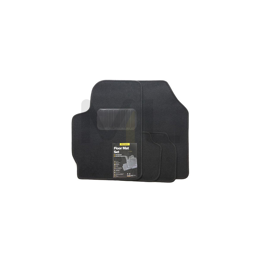 RIDEX Universal fit 215A0165 Floor mat set Textile, Front and Rear, Quantity: 4, Black