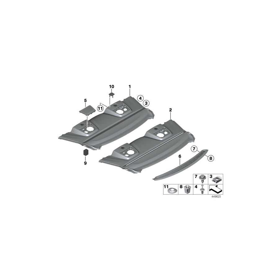 Genuine BMW 65139286664 F13 F13 Cover F Right Loudspeaker BANG & OLUFSEN (Inc. 650iX 4.0, 650iX & M6) | ML Performance US Car Parts