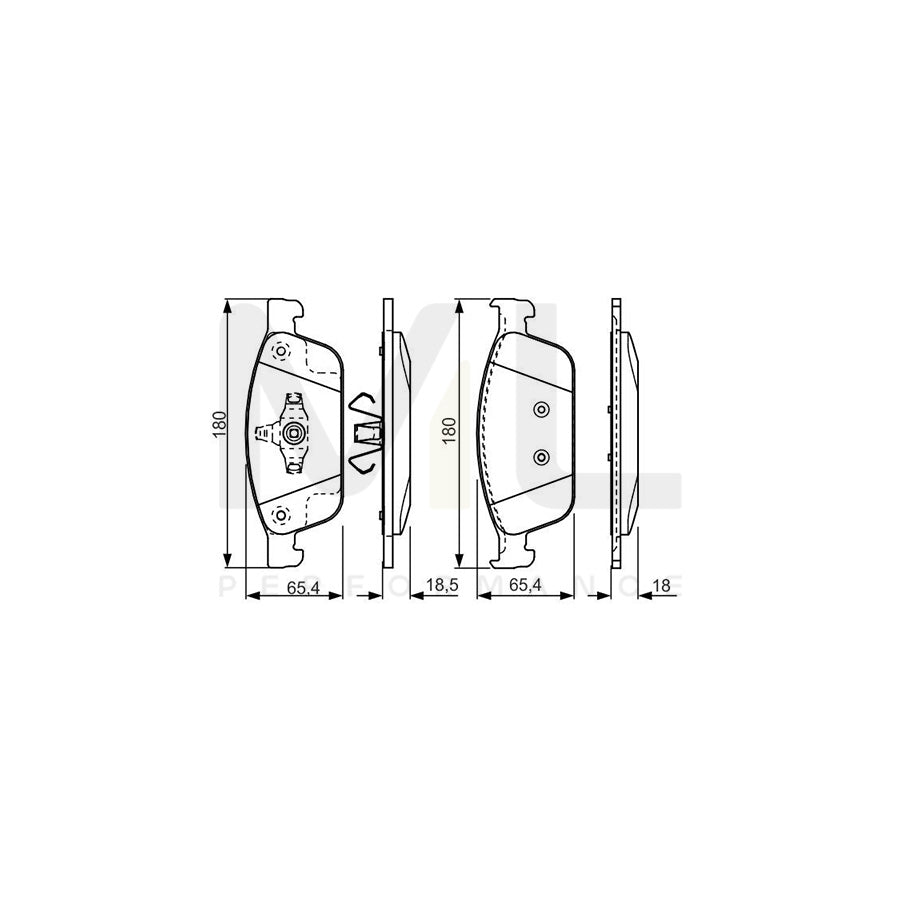 Bosch 0986Tb3207 Brake Pad Set | ML Performance Car Parts