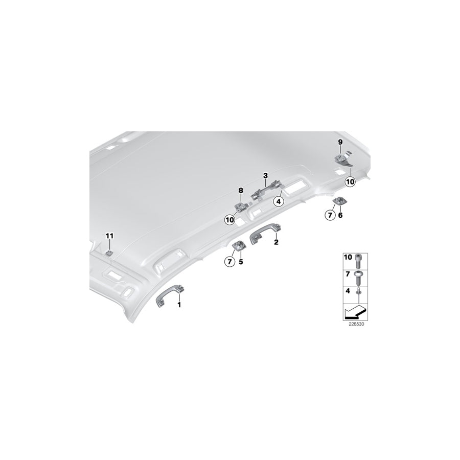 Genuine BMW 51167499078 F25 Handle Rear Right GRAU (Inc. X3) | ML Performance US Car Parts