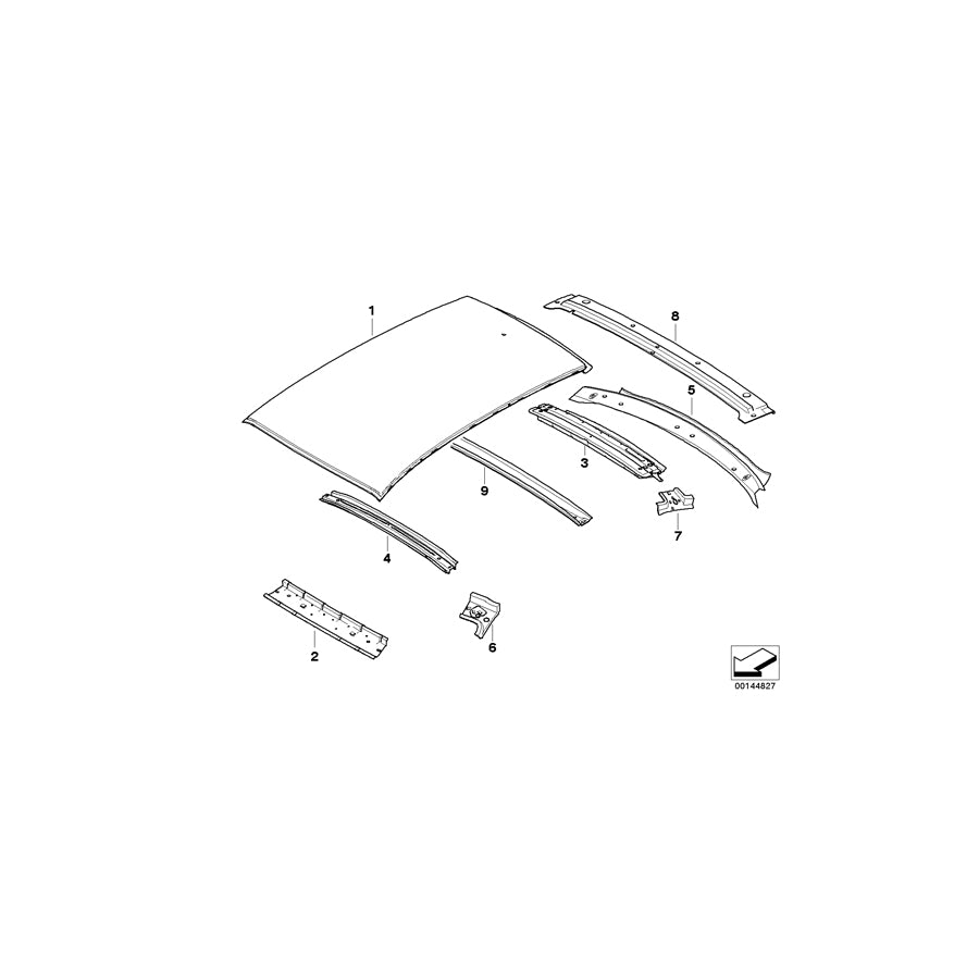 Genuine BMW 41322996577 E82 Rear Window Frame Upper Part (Inc. 125i, 135i & M Coupé) | ML Performance US