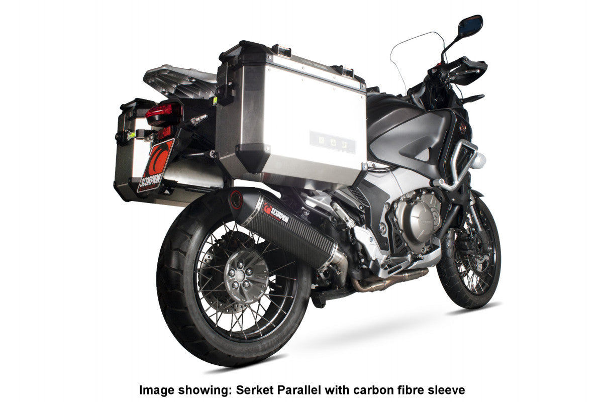 Scorpion RHA156SEO Honda VFR1200 X Crosstourer Serket Parallel Slip-On - Brushed Stainless Steel Sleeve | ML Performance US US
