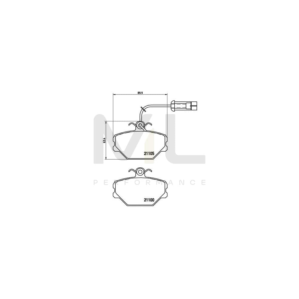 Brembo P 23 044 Brake Pad Set With Brake Caliper Screws | ML Performance Car Parts
