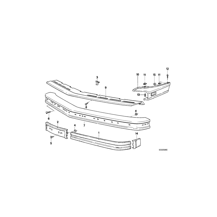 Genuine BMW 51111861009 E24 Protective Mouldings (Inc. 630CSi, 633CSi & 635CSi) | ML Performance UK Car Parts