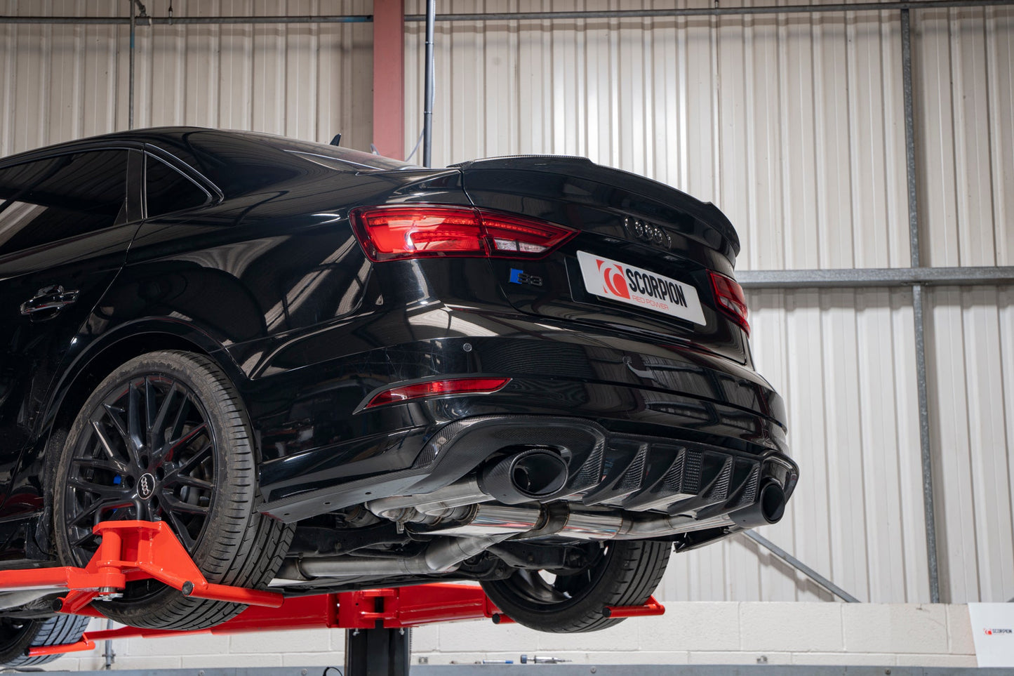 Scorpion SAU098CF Audi S3 8V Resonated Cat/Gpf-Back System & Electronic Valves | ML Performance US US