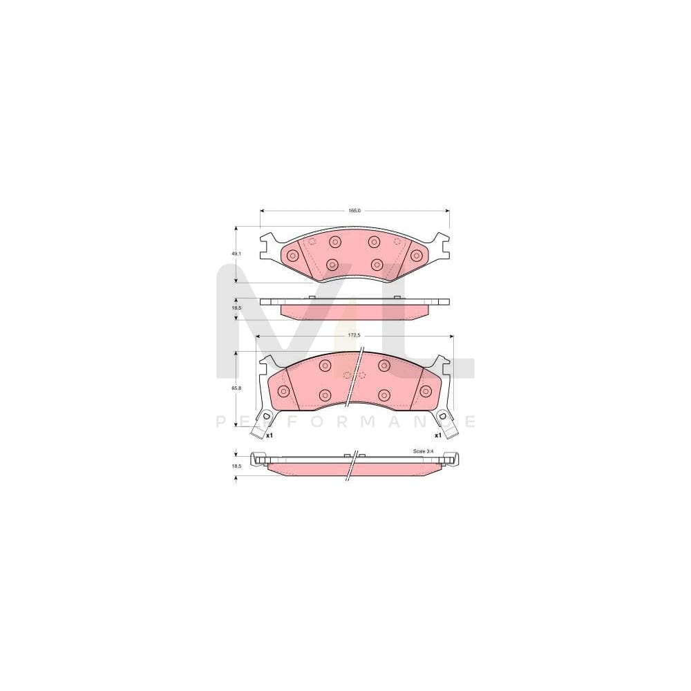 TRW Gdb3123 Brake Pad Set With Acoustic Wear Warning | ML Performance Car Parts