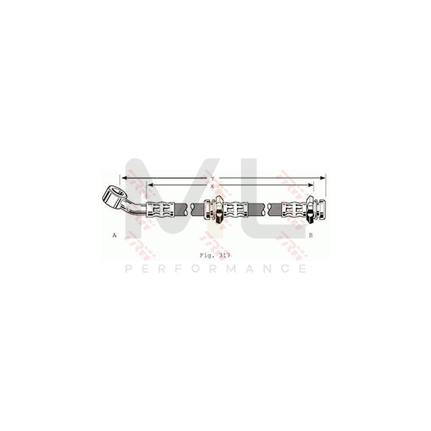 TRW PHD185 Brake Hose for NISSAN MICRA 542mm | ML Performance Car Parts