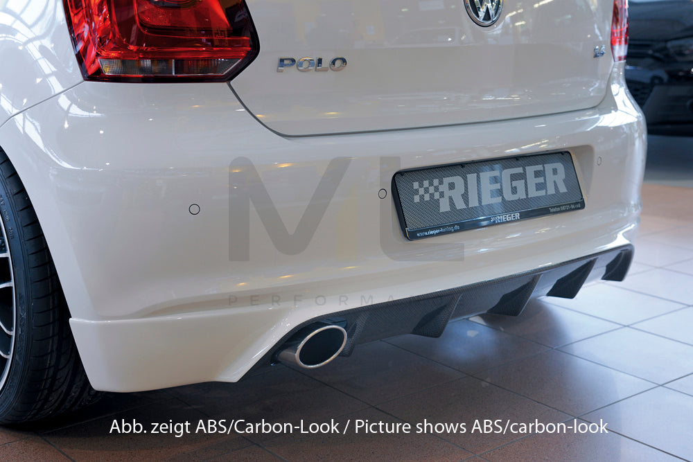 Rieger 00047207 VW 6R Polo Mk6 Rear Diffuser 1 | ML Performance UK Car Parts