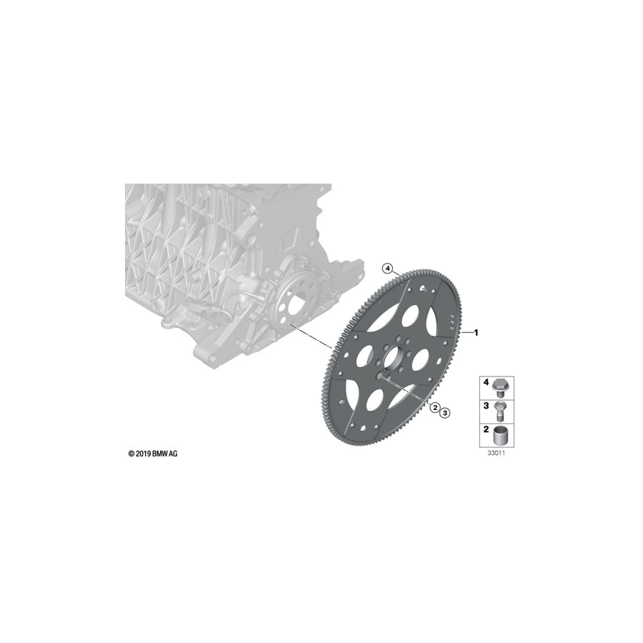 Genuine BMW 11227560552 E64 E61 Flywheel Automatic (Inc. Phantom, & 750i) | ML Performance US Car Parts