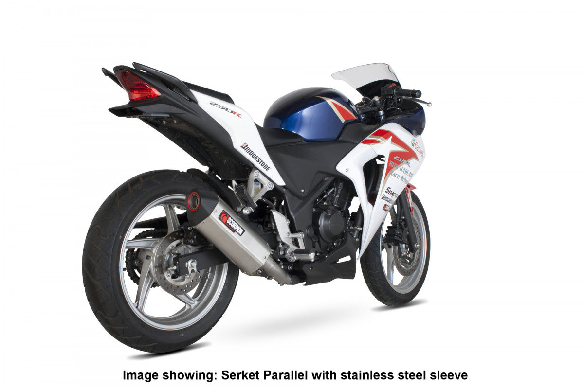 Scorpion RHA152CEO Honda CBR250 R Serket Parallel Slip-On - Carbon Fibre Sleeve | ML Performance US US