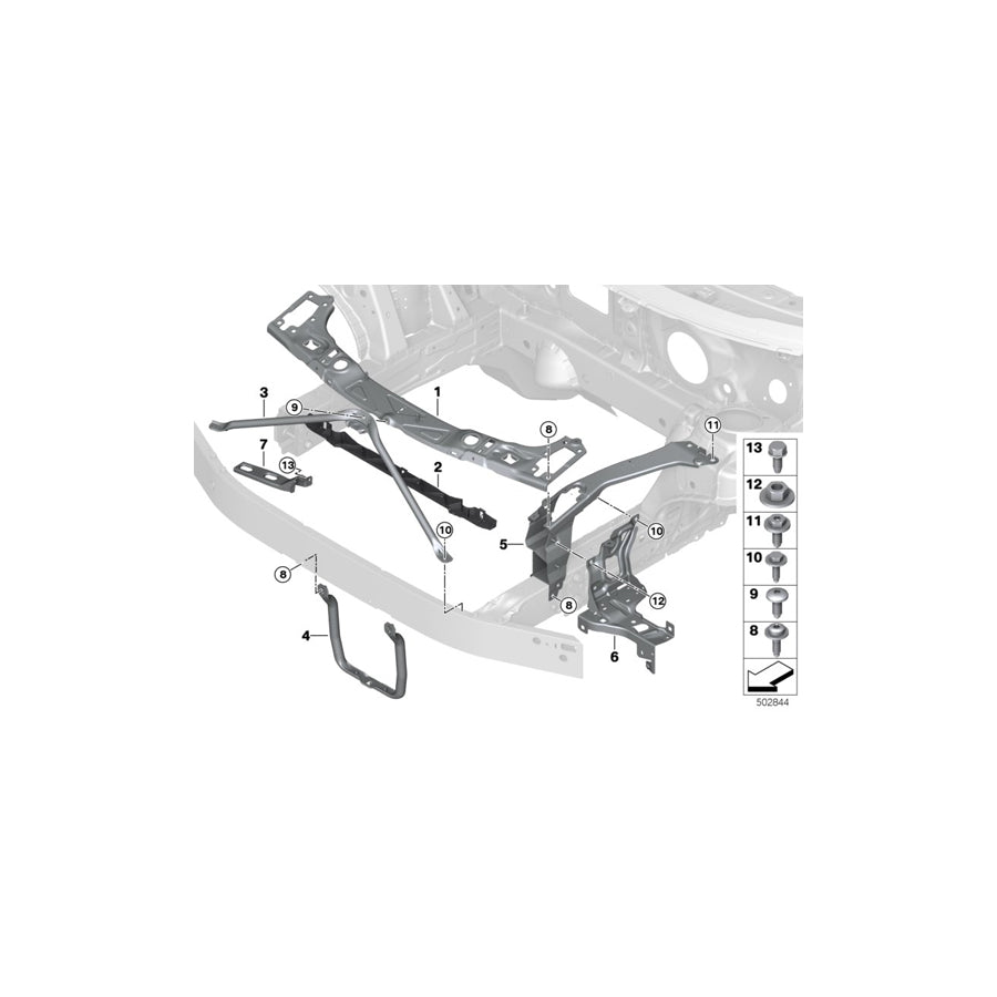 Genuine BMW 51649498330 F48 Support Right (Inc. X1 20dX, X1 28iX & X1 18d) | ML Performance US Car Parts