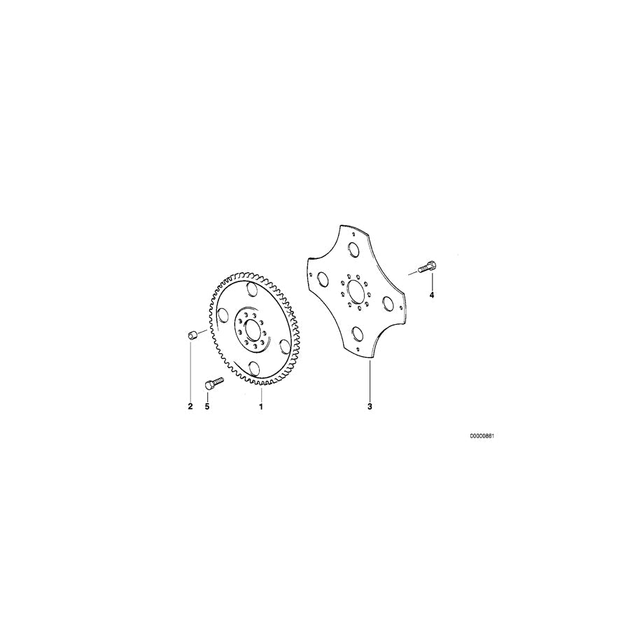 Genuine BMW 11221742699 E38 E31 Flywheel (Inc. 750iL, 750i & 850Ci) | ML Performance US Car Parts