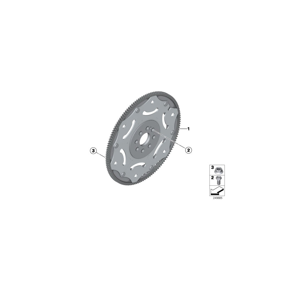 Genuine BMW 11227812622 Flywheel Automatic (Inc. Cooper D ALL4 2.0, Cooper D 2.0 & Cooper SD) | ML Performance US Car Parts