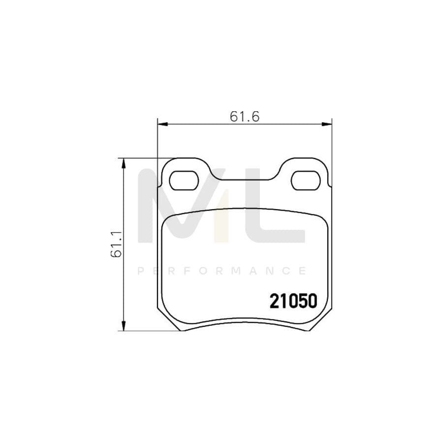 TEXTAR 2105001 Brake pad set not prepared for wear indicator | ML Performance Car Parts