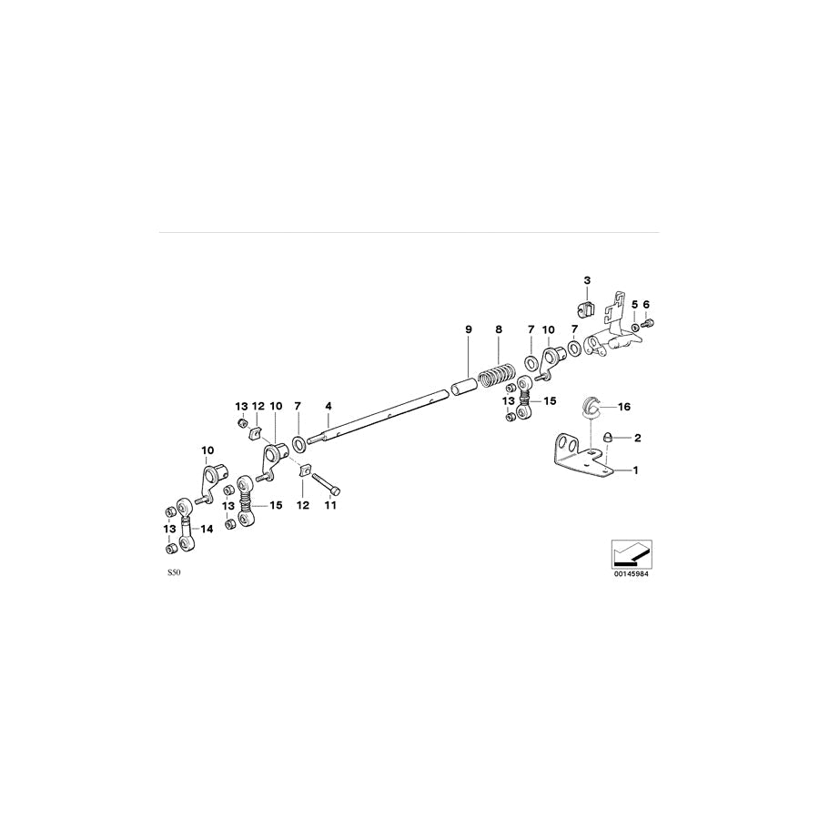 Genuine BMW 13541317816 E36 Operating Lever (Inc. & M3) | ML Performance US Car Parts