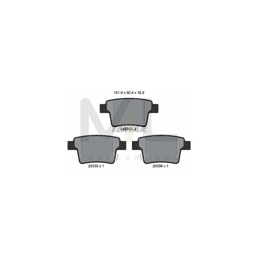 TEXTAR 2426004 Brake pad set with acoustic wear warning | ML Performance Car Parts