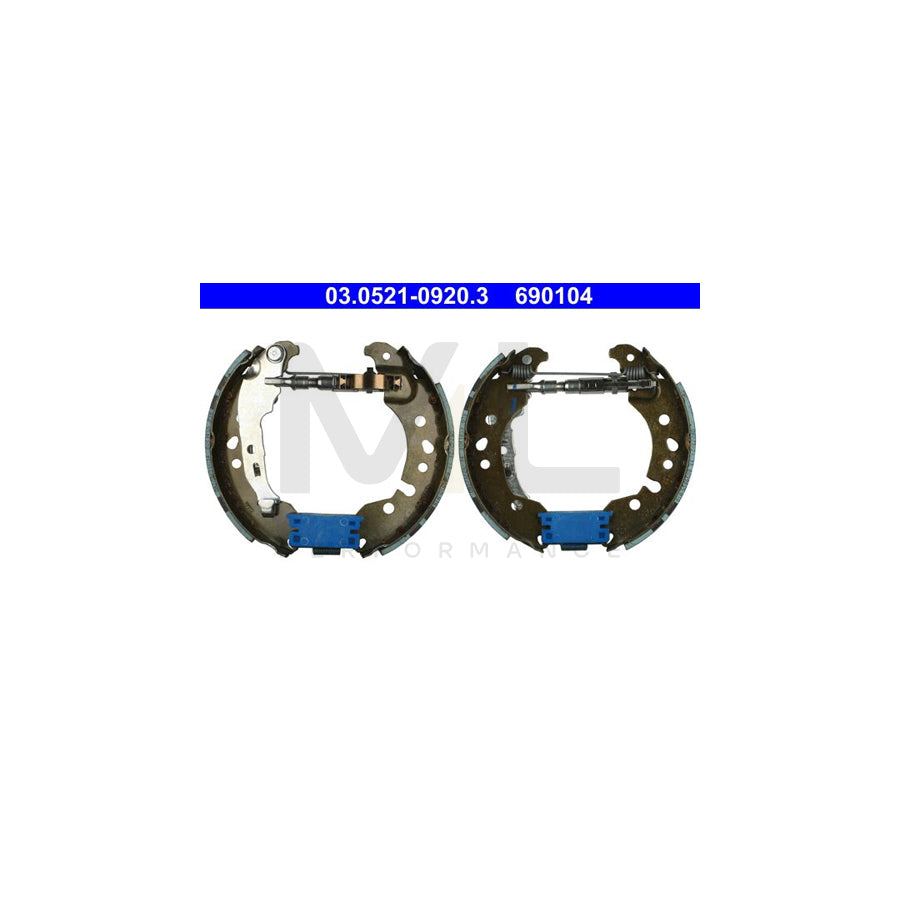 ATE 03.0521-0920.3 Brake Shoe Set with accessories, with wheel brake cylinder